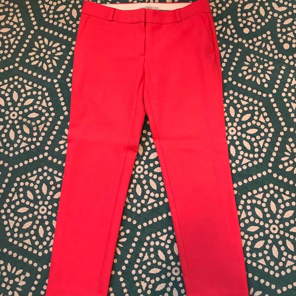 Loft crop pink/salmon dress pants